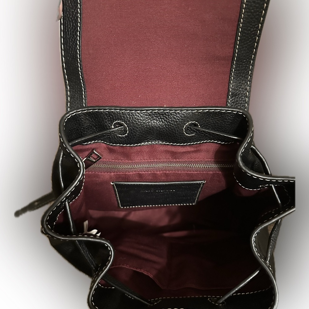 Marc Jacobs Black Leather Backpack with Silver Accents - Picture 2 of 3